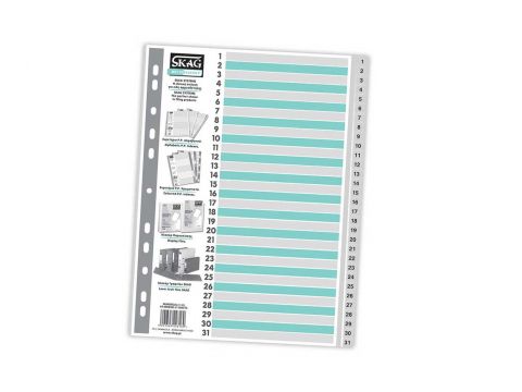 Διαχωριστικό Ευρετήριο Πλαστικό Skag Αριθμητικό Α4 (1-31) 31Φύλλων