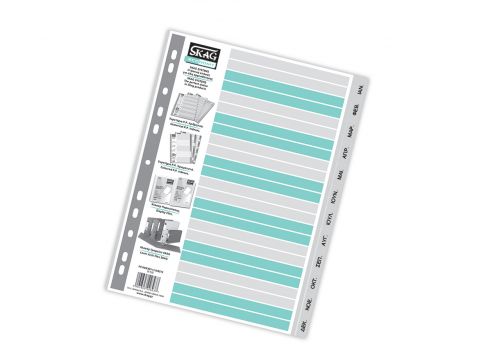 Διαχωριστικό Ευρετήριο Πλαστικό Skag Μηνιαίο Ελληνικό Α4 (ΙΑΝ-ΔΕΚ) 12Φύλλων