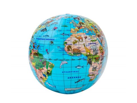 Φουσκωτή υδρόγειος σφαίρα 30cm: Τα ζώα του κόσμου