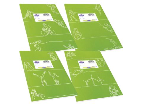 Τετράδιο Skag Διεθνές Super Πλαστικό Χρωματιστό FANCY σχέδια 17Χ25 80gr Λαχανί φύλλων 50  ριγέ