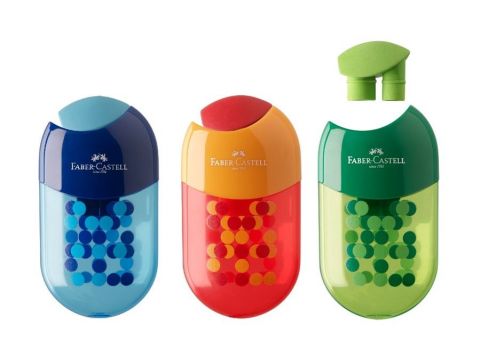 Ξύστρα Faber Castell 183517 COMPI Διπλή με Γόμα