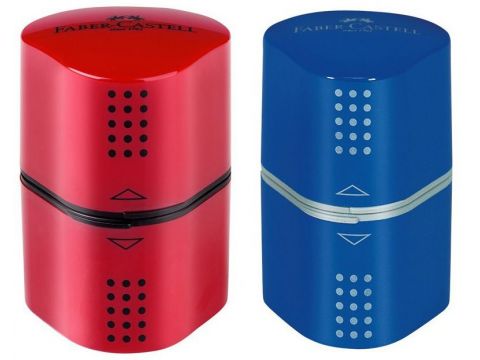 Ξύστρα Faber Castell 183801 TRIO BOX GRIP RED-BLUE