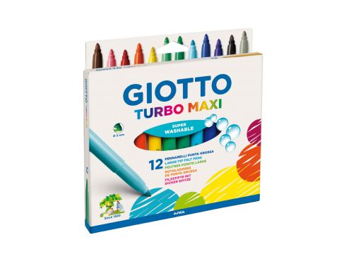 Μαρκαδόροι Ζωγραφικής Giotto Turbo Maxi Superwashable  12 τεμαχίων