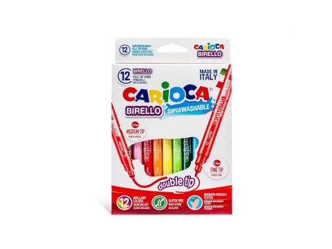Μαρκαδόροι Ζωγραφικής Carioca Birello Superwashable  12 τεμαχίων