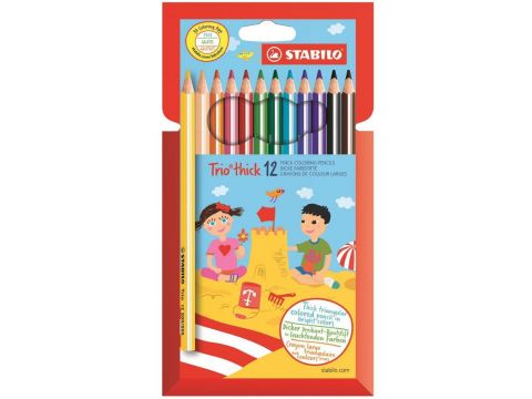 Ξυλομπογιές Stabilo Trio Thick Χονδρές 12 τεμαχίων