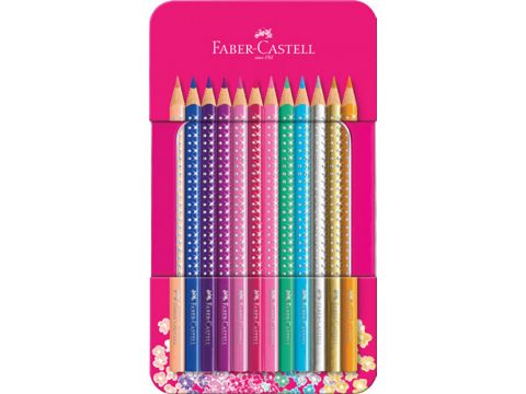 Ξυλομπογιές Faber-Castell Μεταλική Κασετίνα σετ 12 τεμαχίων