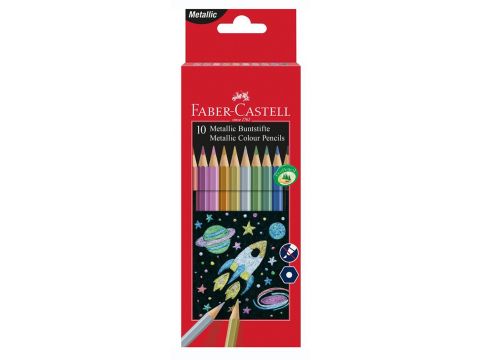 Ξυλομπογιές Faber-Castell Metallic Colour 10 τεμαχίων