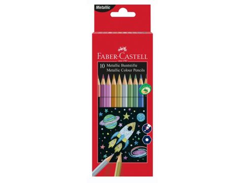 Ξυλομπογιές Faber-Castell Metallic Colour 10 τεμαχίων