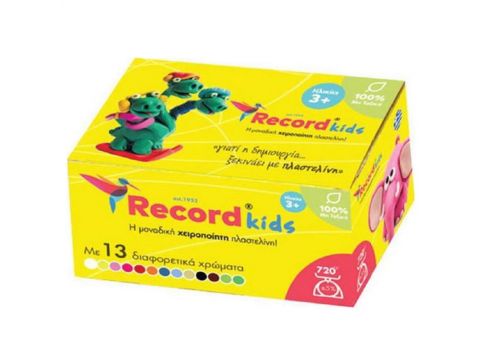 Πλαστελίνη Record Kids χειροποίητη 13 χρωμάτων 2125