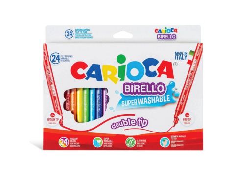 Μαρκαδόροι Ζωγραφικής Carioca Birello Superwashable  24 τεμαχίων