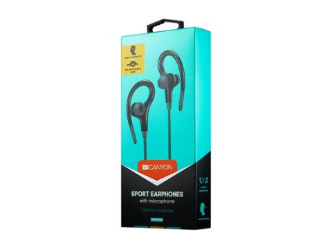 Ακουστικά Canyon Wired Sport Earphones With Microphone 3.5mm