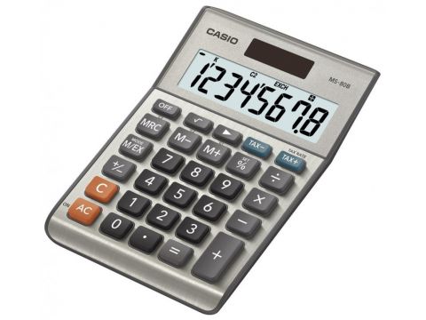 Αριθμομηχανή Casio 8 Ψηφίων Ασημί