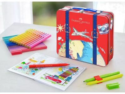 Μαρκαδόροι Ζωγραφικής Faber-Castell Μεταλλική Βαλίτσα σετ 40 τεμαχίων 155535