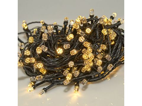 Φωτάκια Χριστουγεννιάτικα Epam 300 LED Με Πρόγραμμα Λευκό Θερμό Φως/Πράσινο Καλώδιο 31V 18 μέτρα