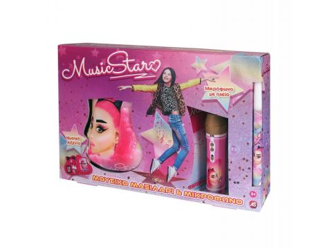 As company Music Star Λαμπάδα Με Μουσικό Μαξιλάρι, Μικρόφωνο Και Αξεσουάρ