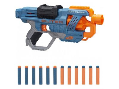 Hasbro Nerf Elite 2.0 Commander Rd-6 Blaster, 12 Official Nerf Darts