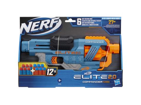 Hasbro Nerf Elite 2.0 Commander Rd-6 Blaster, 12 Official Nerf Darts