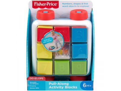 Fisher-Price Συρόμενο Βαγονάκι Με Τουβλάκια Blocks
