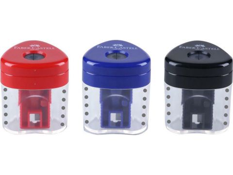 Ξύστρα Faber Castell 183410 183401 AUTO RED BLUE BLACK GRE