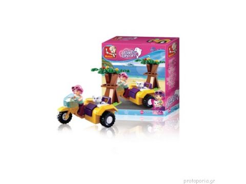 Sluban Motorcycle With Sidecar