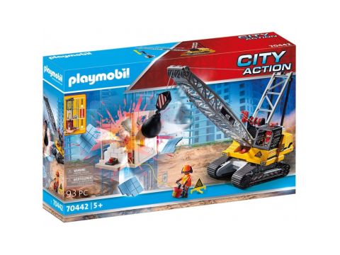 Playmobil City Action Γερανός Κατεδάφισης Με Ερπύστριες Και Δομικά Στοιχεία
