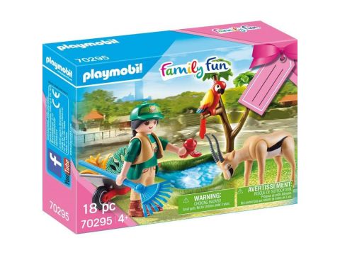 Playmobil Family Fun Gift Set Φροντιστής Ζωολογικού Κήπου Με Ζωάκια
