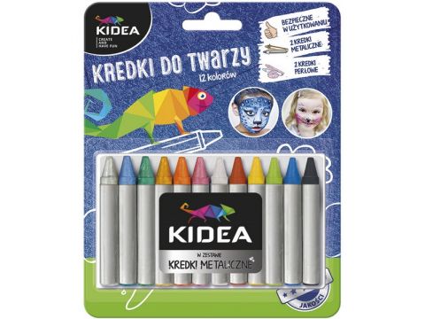 Kidea Χρώματα Προσώπου 12 COLORS 2,5gr, 036721, 1τμχ
