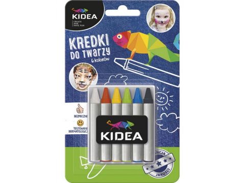 KIDEA ΧΡΩΜΑΤΑ KIDEA ΠΡΟΣΩΠΟΥ 6 COLORS 2,5gr,  036714, 1τμχ