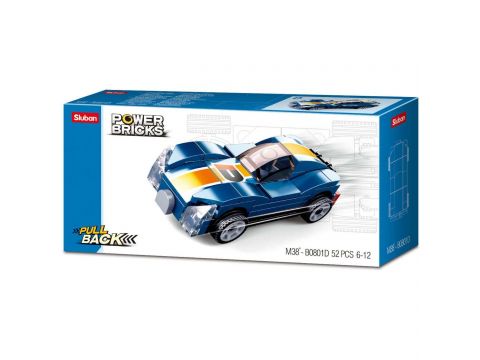 Sluban Power Brick Car Blue Monster