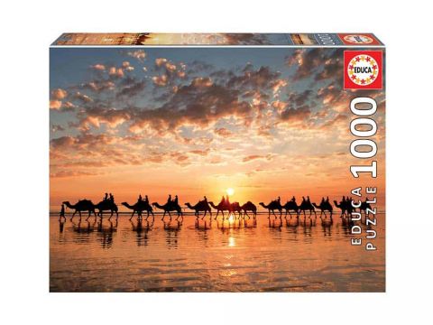 EDUCA Παζλ 1000 SUNSET IN BEACH CABLE, 1 τμχ