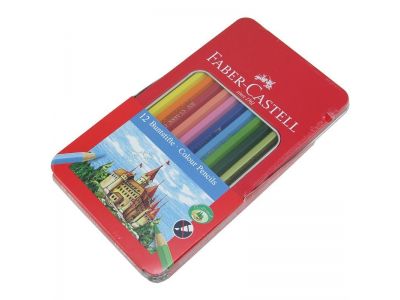 Faber Castell  Ξυλομπογιές Μεταλλική Κασετίνα 12 Τεμ, 115801