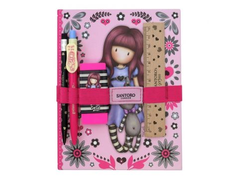 Santoro London Gorjuss Fiesta Notebook Σχολικό Σετ Με Σημειωματάριο - My Gift To You 