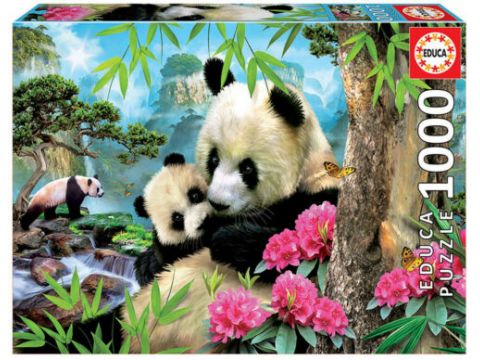 EDUCA Παζλ 1000, MORNING PANDA, 1 τμχ