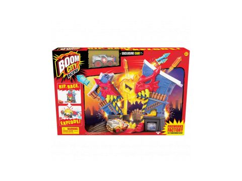 GIOCHI PREZIOSI Boom City Racers Πίστα Εργοστάσιο Πυροτεχνημάτων, BMC0200
