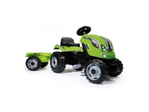 Smoby Τρακτέρ Farmer XL Με Ρυμούλκα Πράσινο, 710111, 1 τμχ