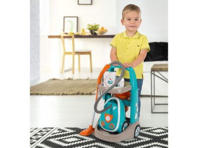 Smoby Τρόλλεϋ Καθαρισμού Και Ηλεκτρική Σκούπα, 330309, 1τμχ