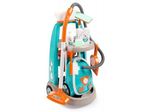 Smoby Τρόλλεϋ Καθαρισμού Και Ηλεκτρική Σκούπα, 330309, 1τμχ