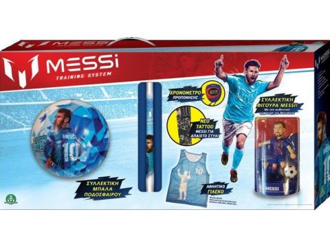 GIOCHI PREZIOSI Παιχνιδολαμπάδα Messi Training System Μπάλα, Φιγούρα, Εμφάνιση, Tattoo Σετ Προπόνησης, MEM06000, 1τμχ