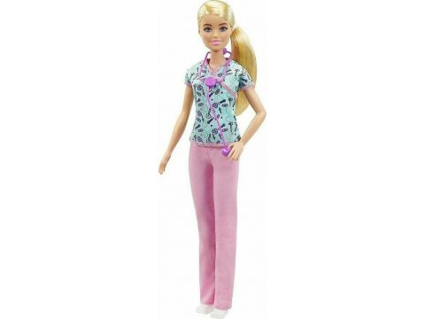 Mattel Barbie Nurse Blonde Κούκλα Νοσοκόμα 30 Εκ.,GTW39, 1 τμχ