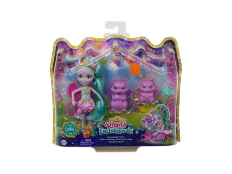 Mattel Enchantimals Royals - Κούκλα Και Οικογένεια Δράκοι, GYJ09, 1τμχ