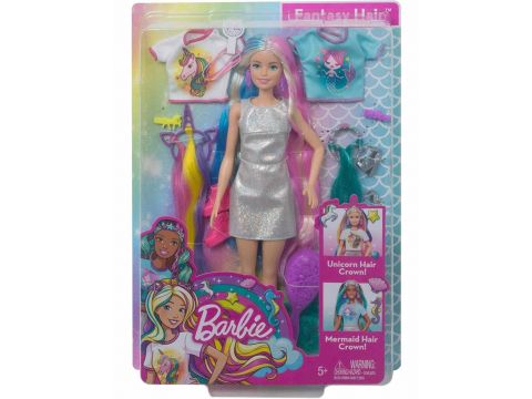 Mattel Barbie Fantasy Hair Φανταστικά Μαλλιά Ξανθιά Κούκλα ,GHN04, 1 τμχ
