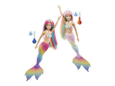 Mattel Λαμπάδα Barbie Γοργόνα Μεταμόρφωση Ουράνιο Τόξο, GTF89, 1 τμχ