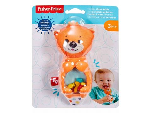 Fisher-Price Hungry Otter Rattle Ζωάκια Κουδουνίστρες - Βίδρα, GHL23 / FXC21, 1 τμχ