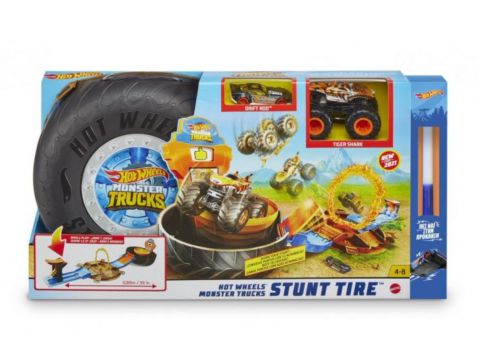 Mattel Λαμπάδα Hot Wheels Monster Trucks Stunt Tire Πίστα Σούπερ Ρόδα, GVK48, 1 τμχ