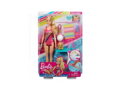 Mattel Λαμπάδα Barbie Dreamhouse Adventures Κολυμβήτρια, GHK23,1 τμχ