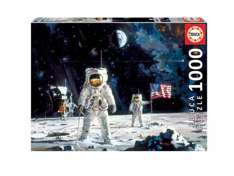 EDUCA ΠΑΖΛ 1000 τμχ. FIRST MEN ON THE MOON, ROBERT MCCALL, 18459, 1 τμχ