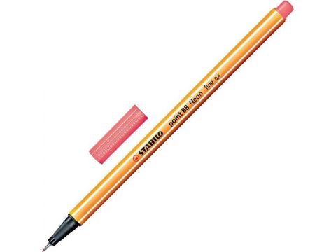 Stabilo Μαρκαδοράκι Point 88 Neon 0.4mm Red 88/040