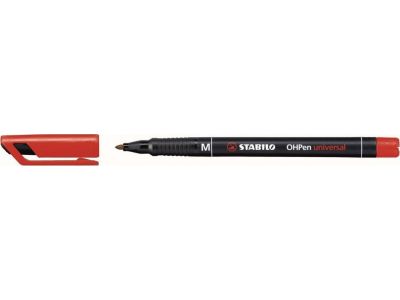 Stabilo ΟΗPen Universal M Διαφανειών 1mm Κόκκινο 843/40