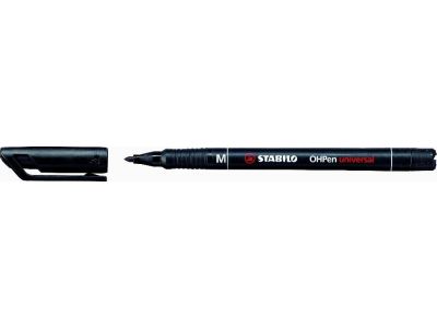 Stabilo ΟΗPen Universal M Διαφανειών 1mm Μαύρο 843/46