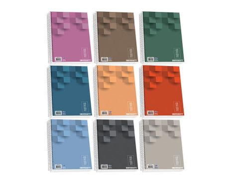 Τετράδιο Skag Σπιράλ UNIVERSITY LAMINATED Α4 3Θεμάτων Διάφορα σχέδια Νο2343